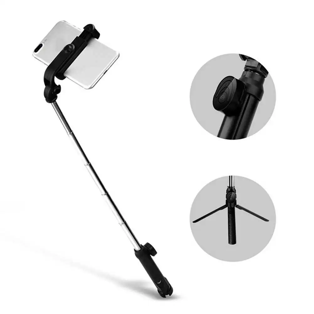 

Adjustable Tripod Selfie Stick with Remote Foldable Phone Mount Stand for Devices Compact Travel Friendly Black