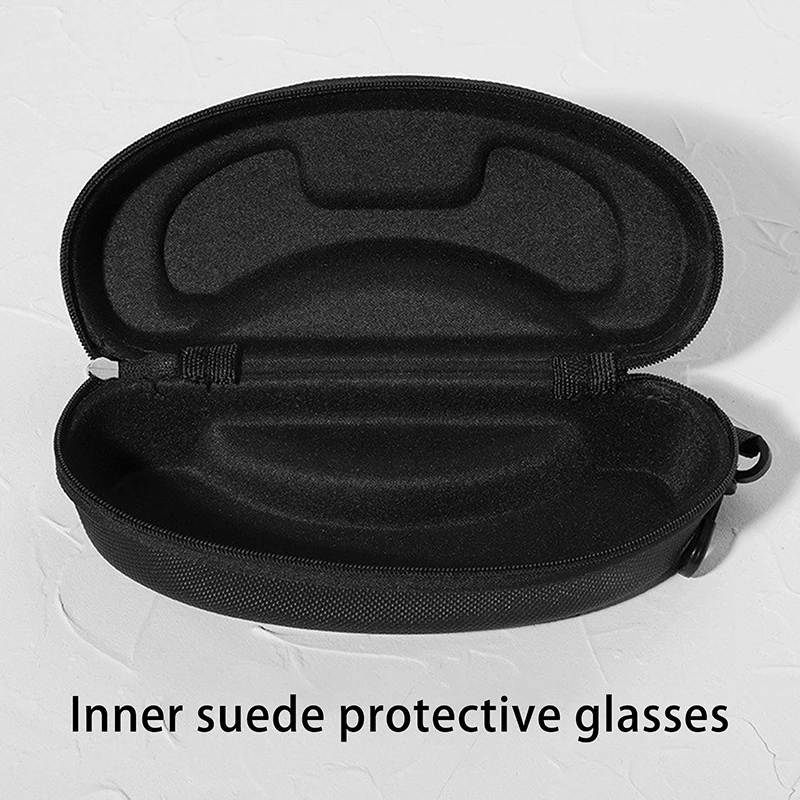 1 قطعة حافظة نظارات إيفا سوداء محمولة مع خطاف حلقة تسلق نظارات شمسية سوداء غطاء واقٍ مزخرف لهاتف آيفون وسحاب حامل صندوق حماية للنظارات #6