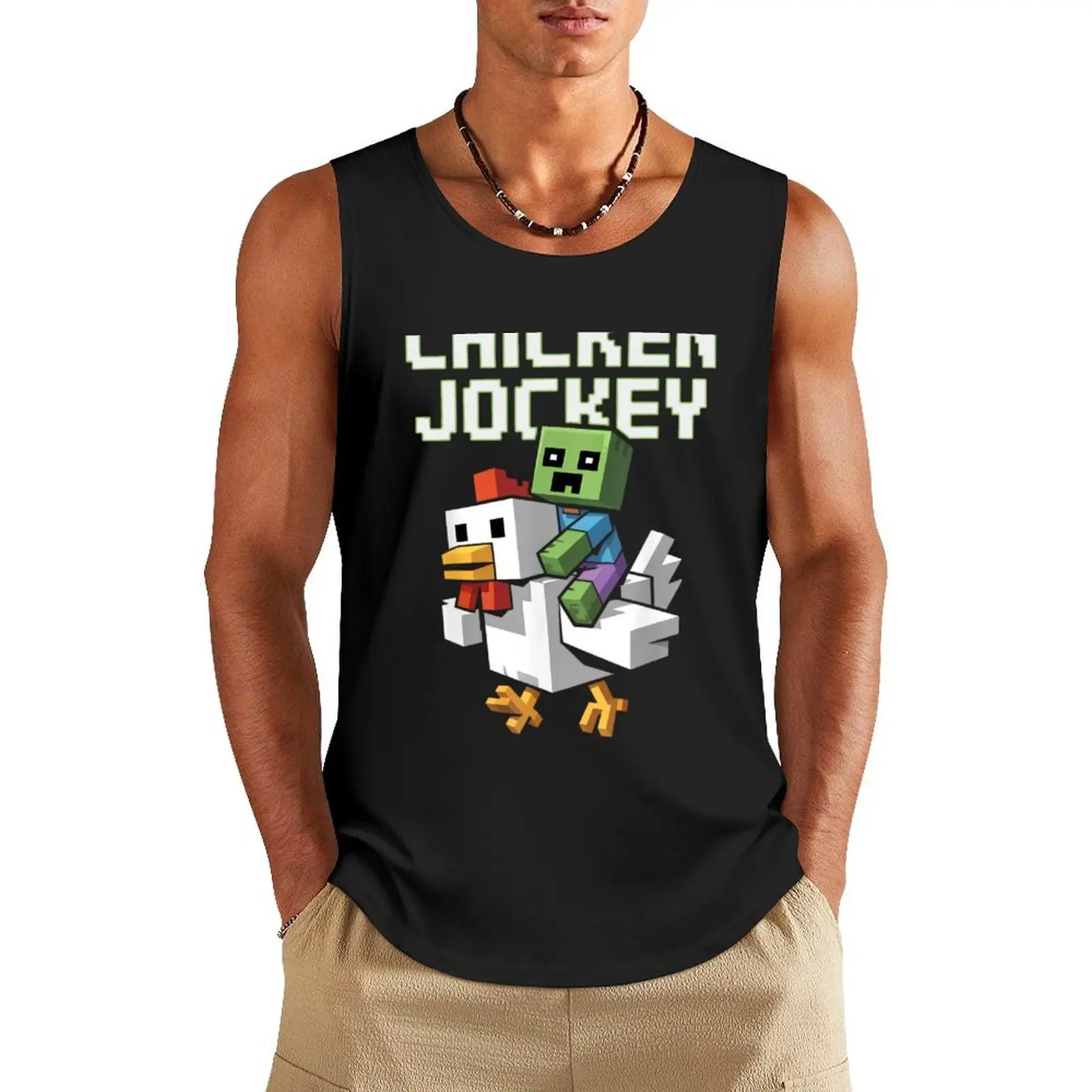 

Chicken Jockey Tank Top summer clothes men 2025 sleeveless gym shirt man fitness summer clothes man 2025 sleeveless man shirts