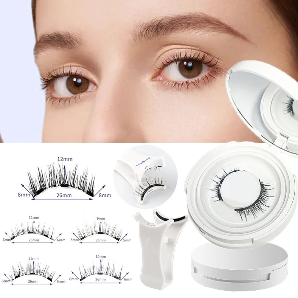 1pair 3d Magnetic Eyelashes Reusable Magnetic False Eyelashes Multi-style False Eyelash Easy To Wear Eye Makeup Lashes Supplies