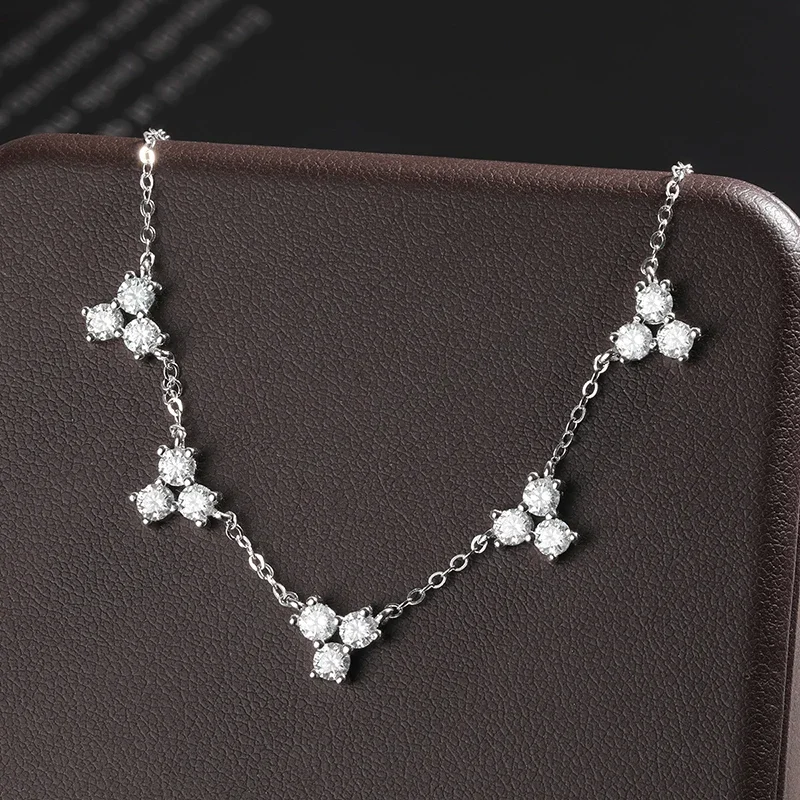 NASIA3mm D Color Moissanite Necklace Lab Diamond GRA Fine Jewelry 925 Sterling Silver Necklaces Wedding for Women 2026