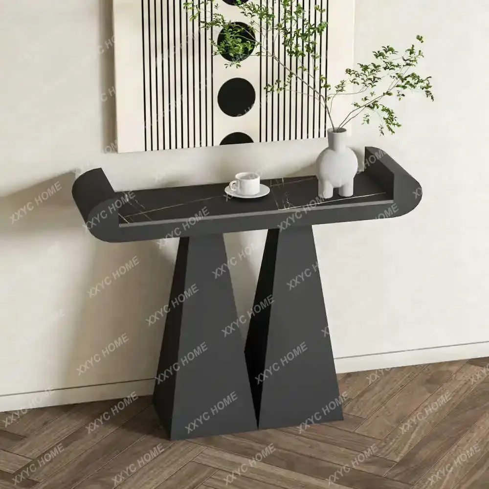 

Modern Home Creative Rock Slab Entrance Table Simple Art End View Table Foyer