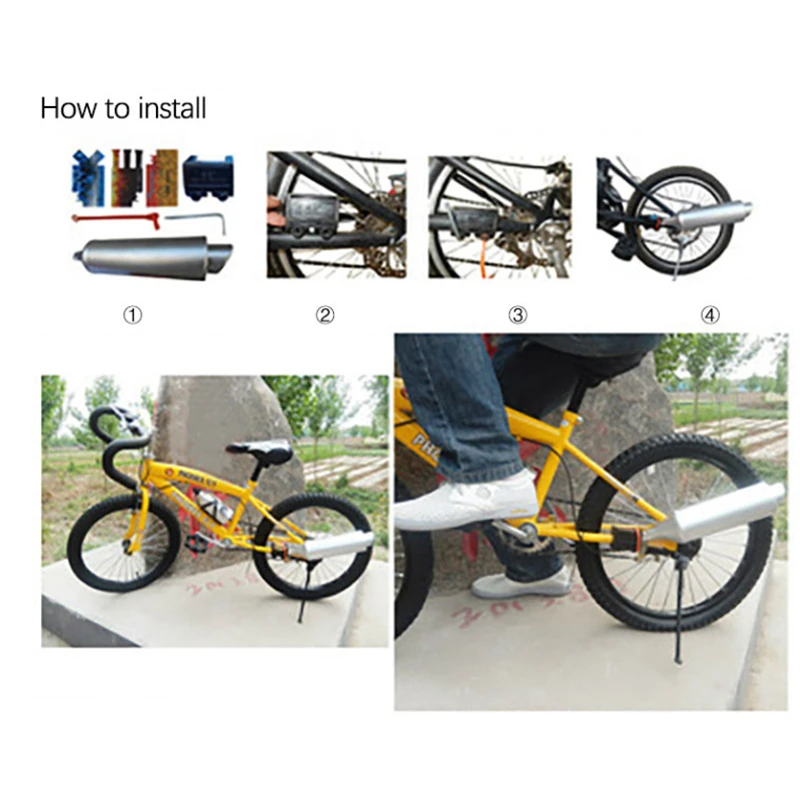 Tubo de Escape Turbo para Bicicleta e Motocicleta, Efeitos Sonoros, Auto, Apito, Tubos, Peças de Ciclismo, BTT, Road Bike, Ferramentas