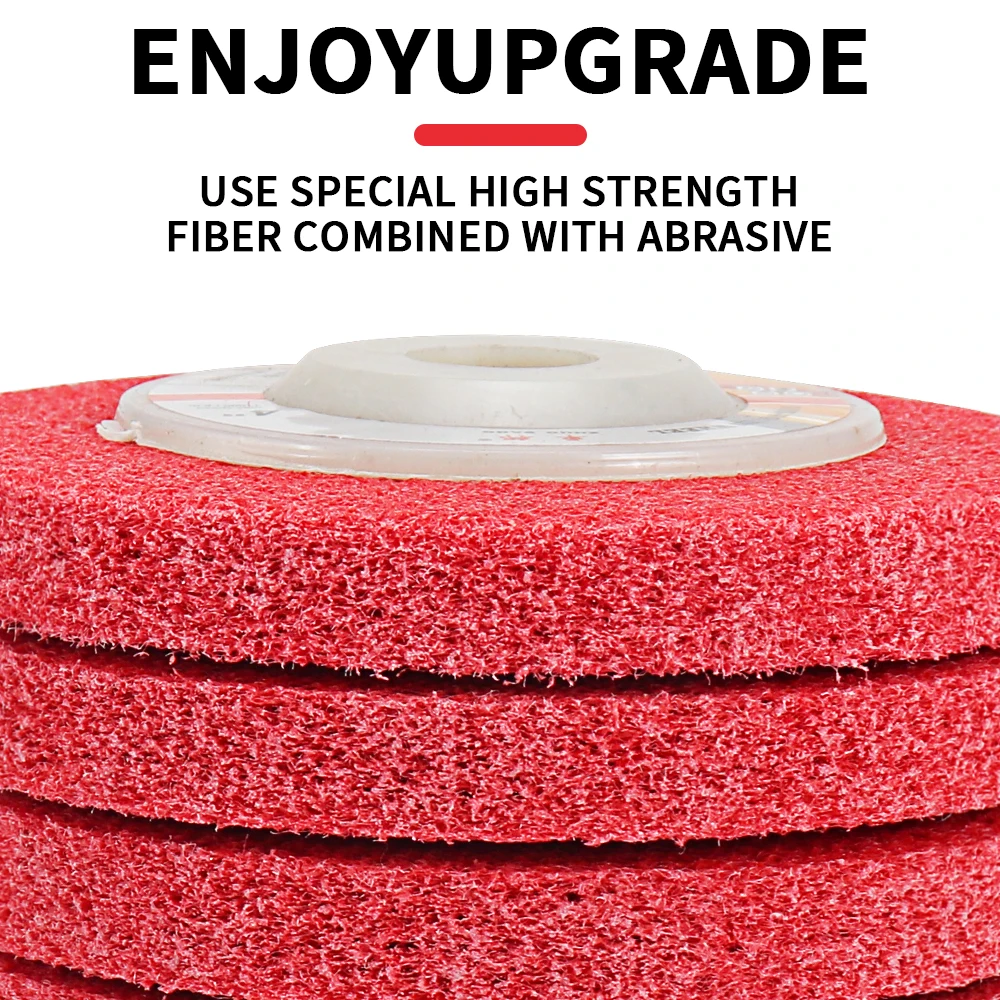 Disque de polissage en fibre de nylon, 4 pouces, pour meuleuse d'angle, 7P 9P, dureté