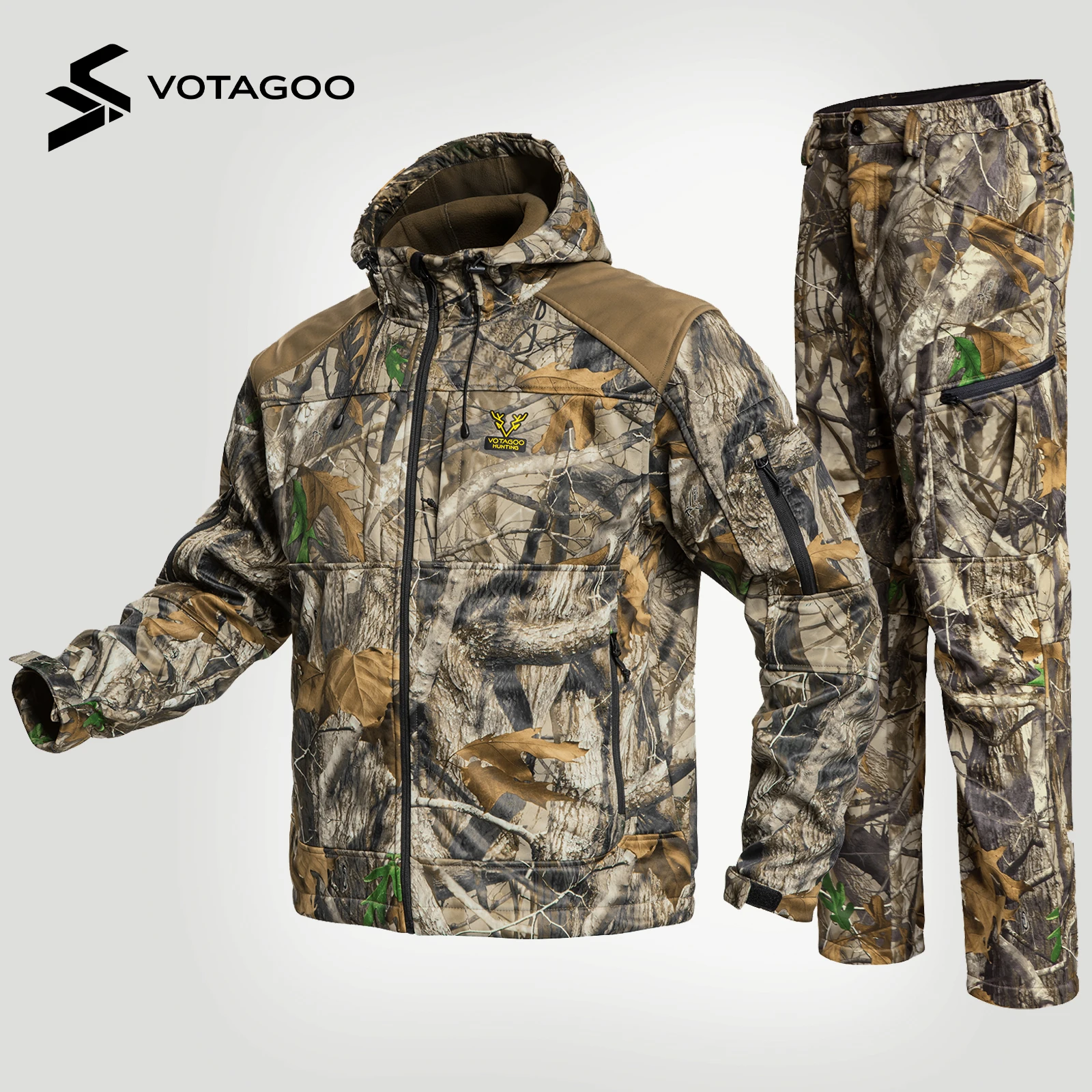Camouflage clothing, hunting clothing, soft shell clothing, hunting clothing, equipment, hooded jacket