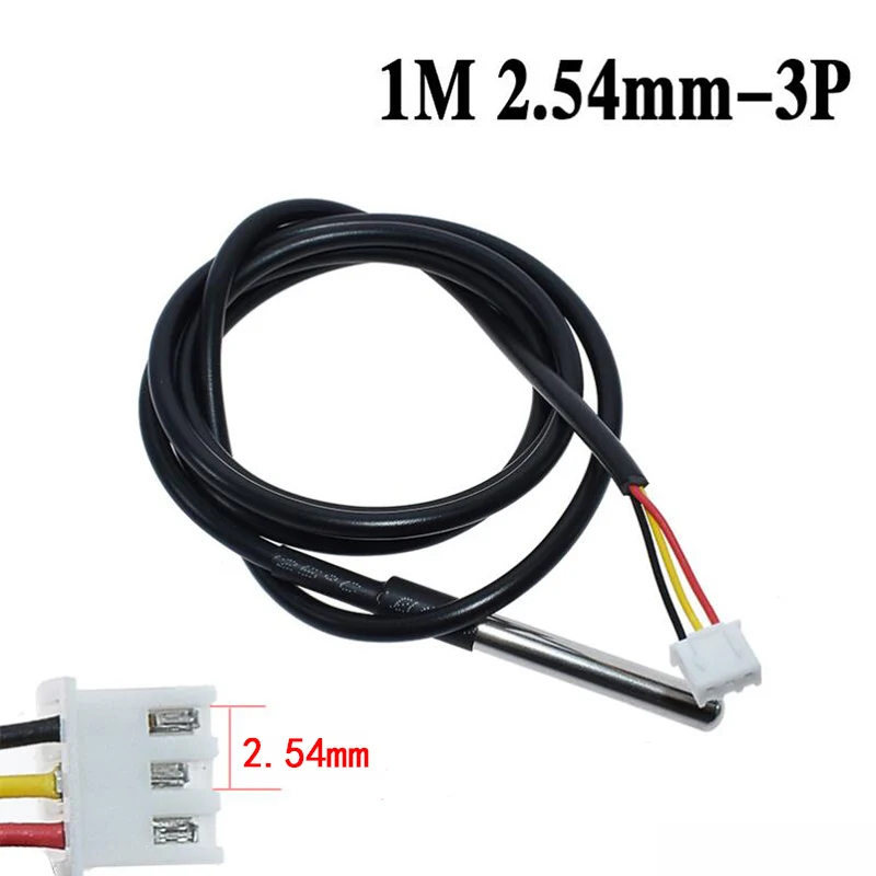 1PCS DS1820 Stainless steel package Waterproof DS18b20 temperature probe temperature sensor 18B20 For Arduino