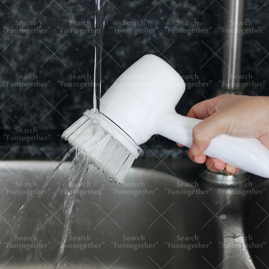 فرشاة تنظيف كهربائية ثلاثة في واحد مقاومة للماء، تستخدم للتنظيف العميق للحمامات والمطابخ والنوافذ وما إلى ذلك