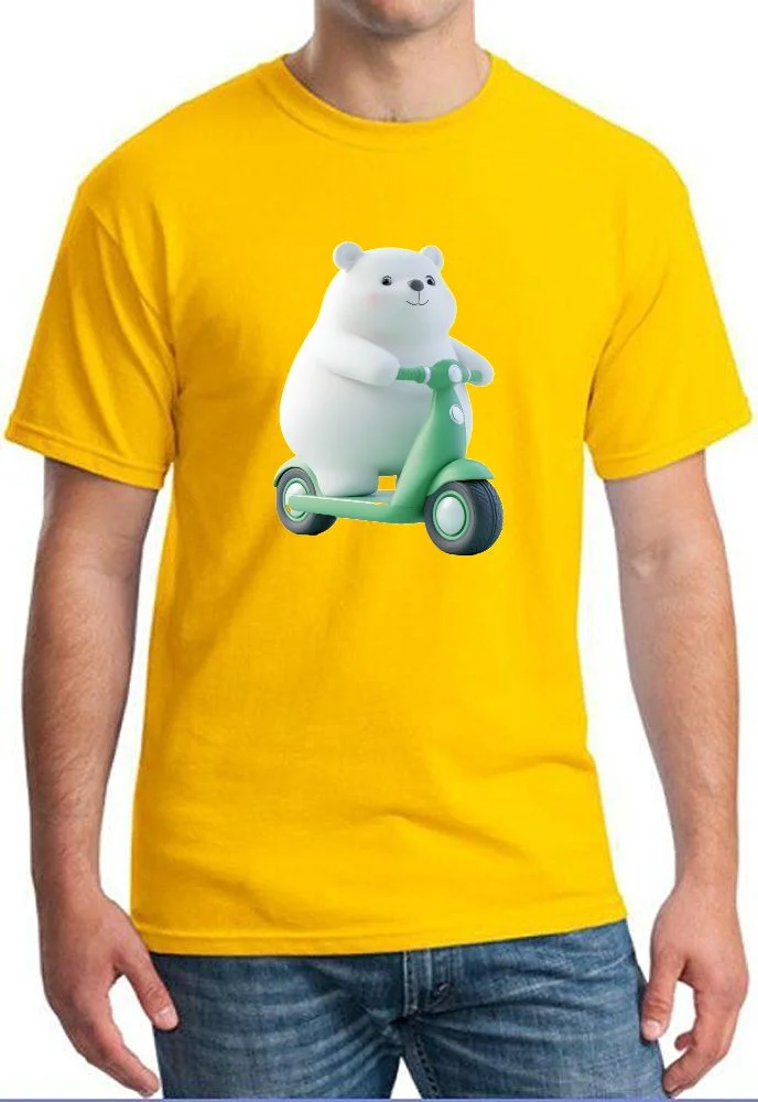 2025 الصيف لطيف الدب طباعة قصيرة الأكمام تي شيرت Y2K ملابس زوجين عادية ومتعددة الاستخدامات تي شيرت