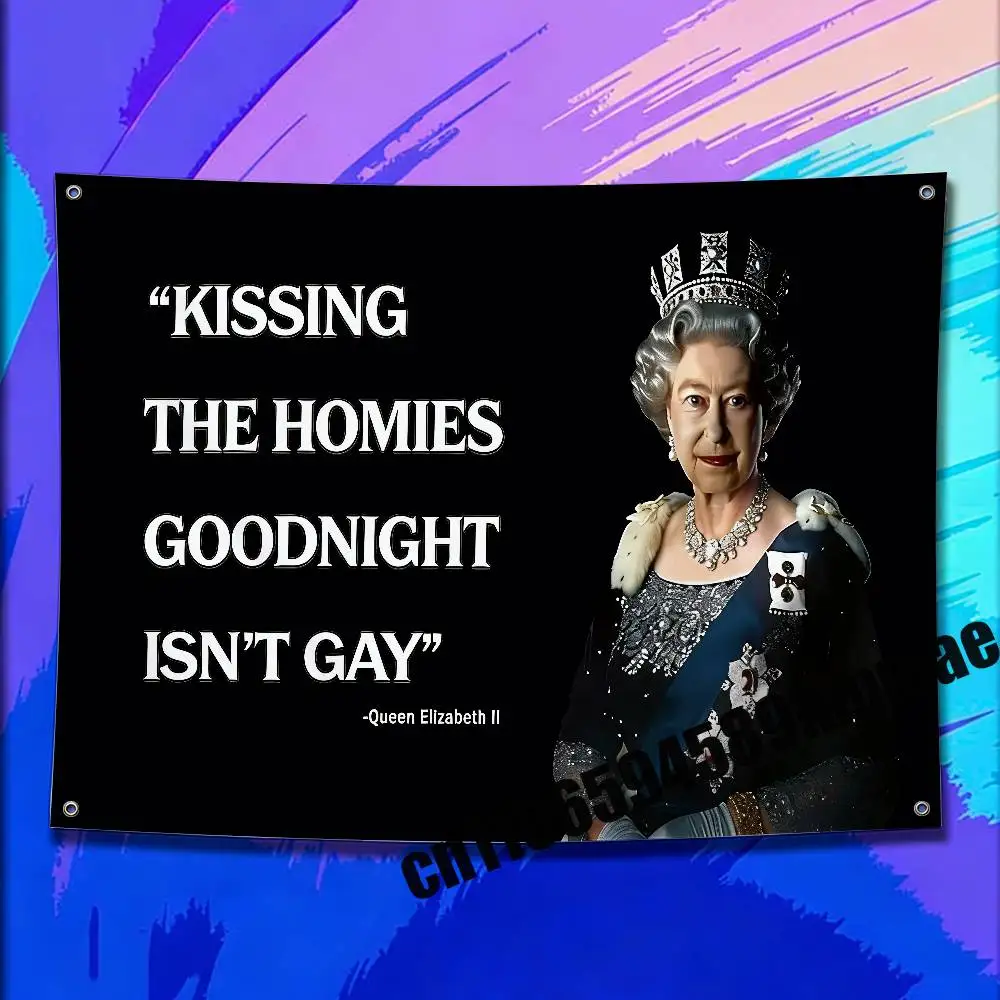 

For Kissing Homies Goodnight Gift Flag 150*200cm 100*150cm 80*120cm 50*70cm Living Room Banner Wall Tapestry Cover