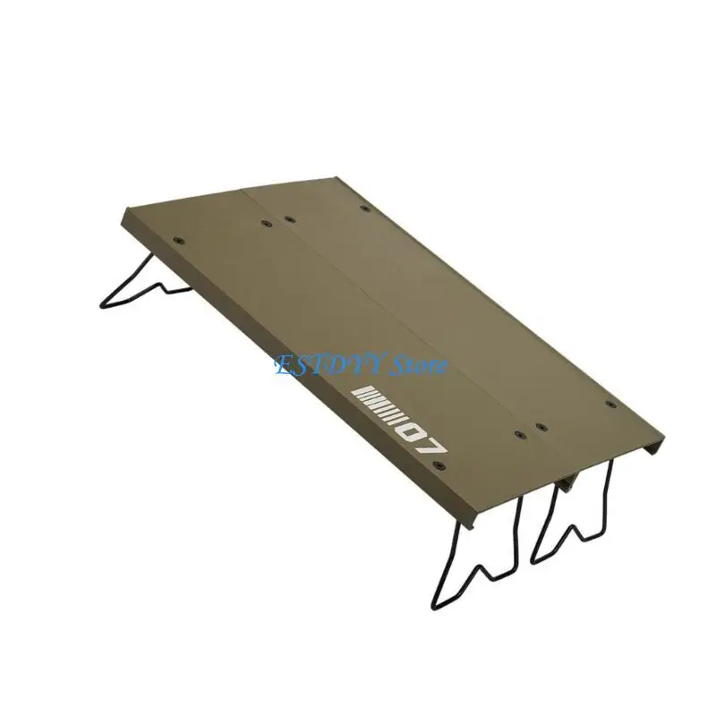 

G6DE Portable Outdoor Side Table Folding Table Hiking Backpacking Table Aluminum Alloy Texture for Camping Beach Backpacking