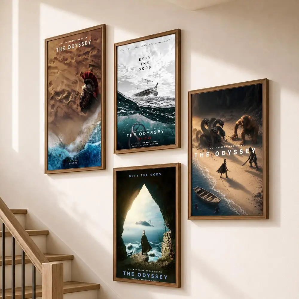 Movie The Odyssey Greek Myth Epic Art Poster HD Self Adhesive Wall Decor for Bedroom Dorm Room Office Gaming Room Gift