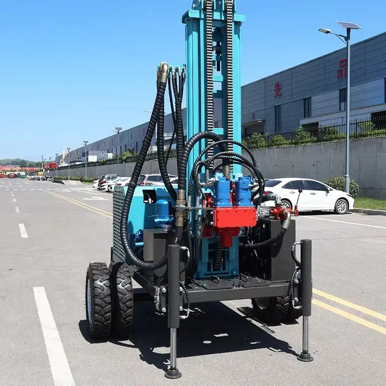 Customized Portable Rotary Well System 300M Wheel Crawler Diesel Best Torque Water Well Drilling Rig Machine
