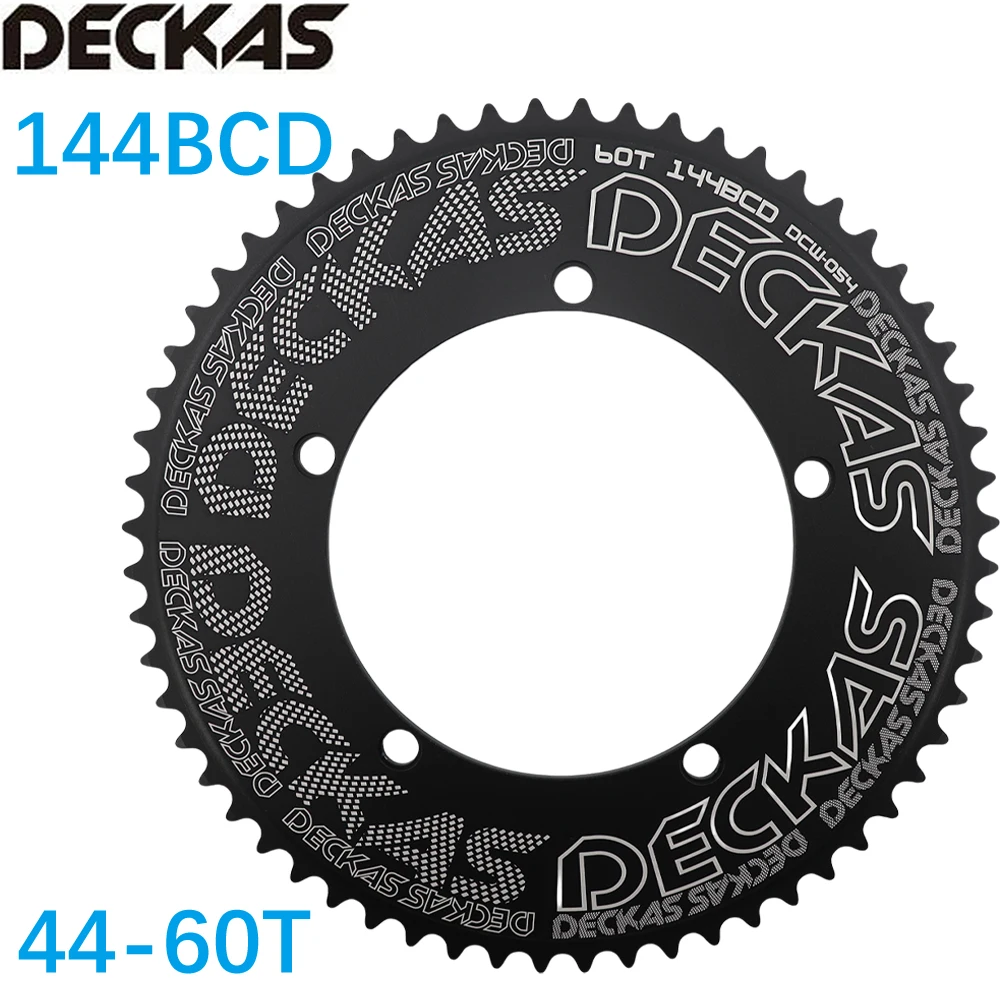 Deckas 144BCD Round Chainring Fixed Gear fixie Track Bike 44 46 48 50 52 54 56 56T 58 60T Chainwheel 144 bcd Tooth 1/2*1/8