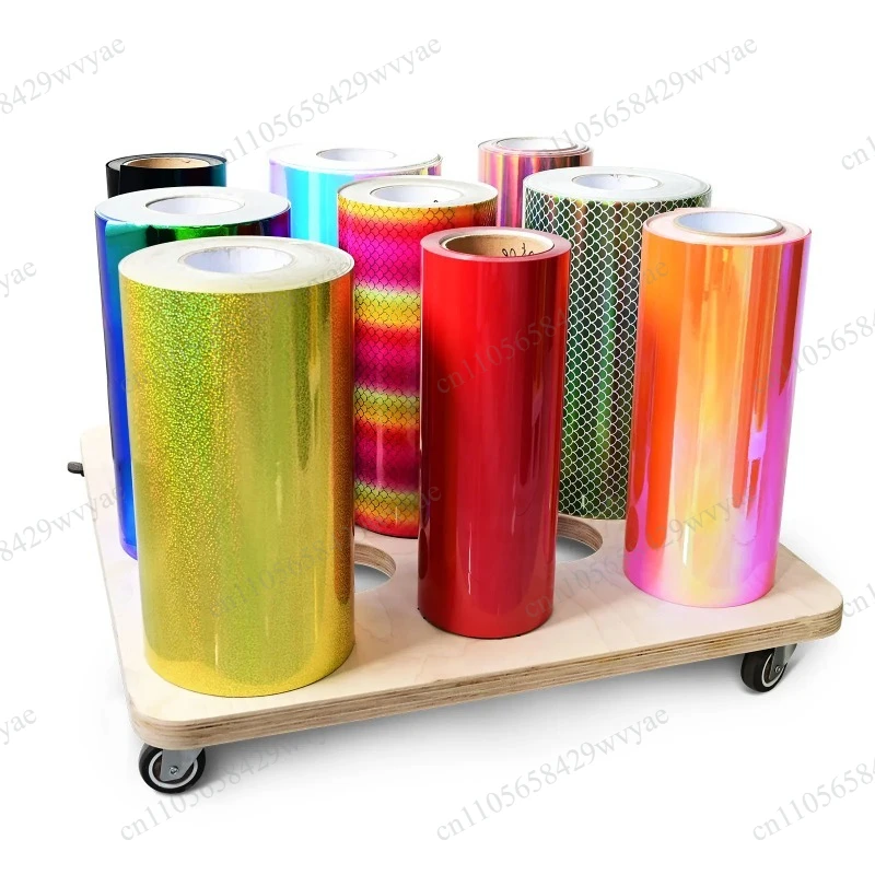 4‑Wheel Car Window Tint Tool Vinyl Wrapping Film Roll Holder