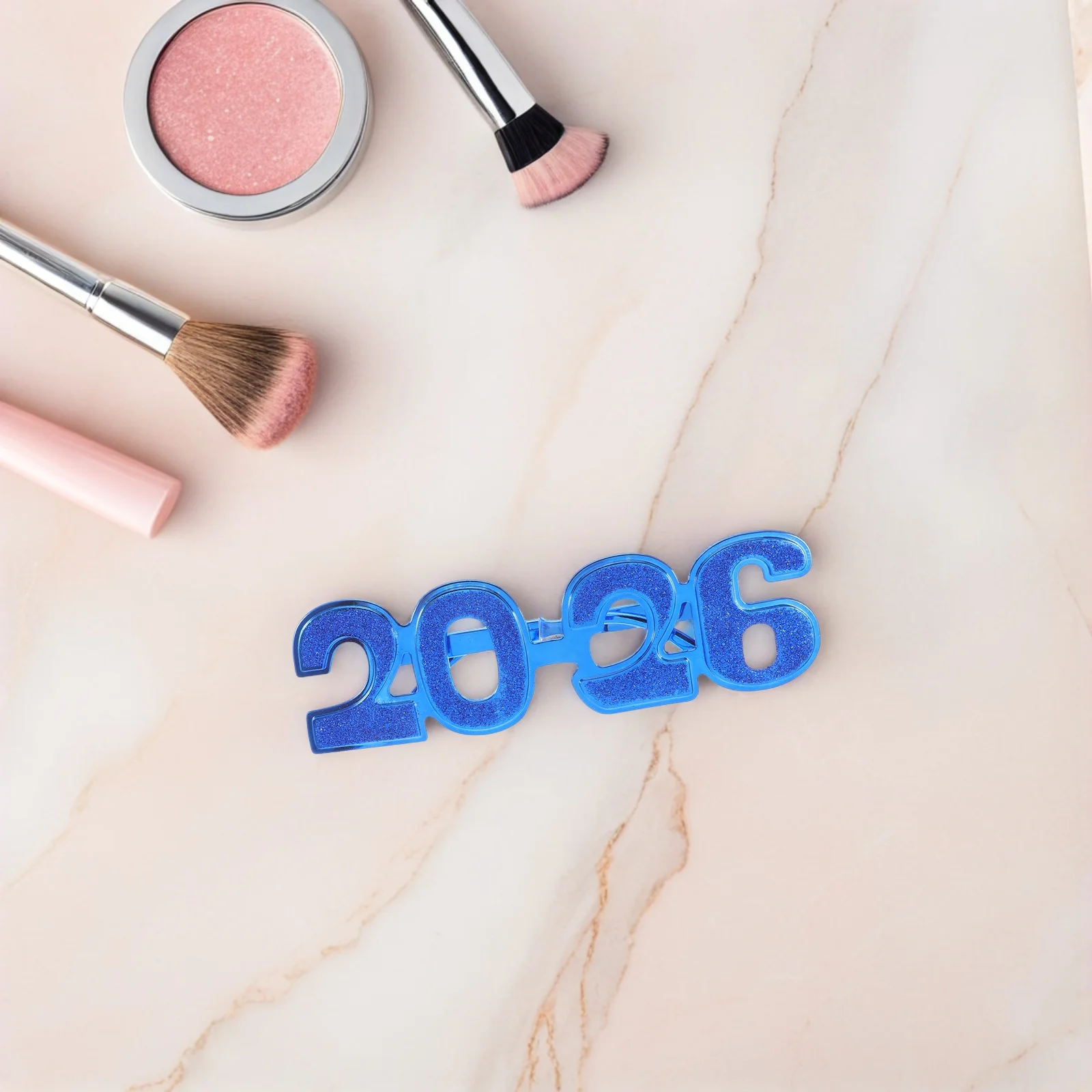 

5Pcs 2026 New Year Eyeglasses Glitter Number Graduation Party Accessories Durable Stylish Retro Design 2026 New Year Eyeglasses