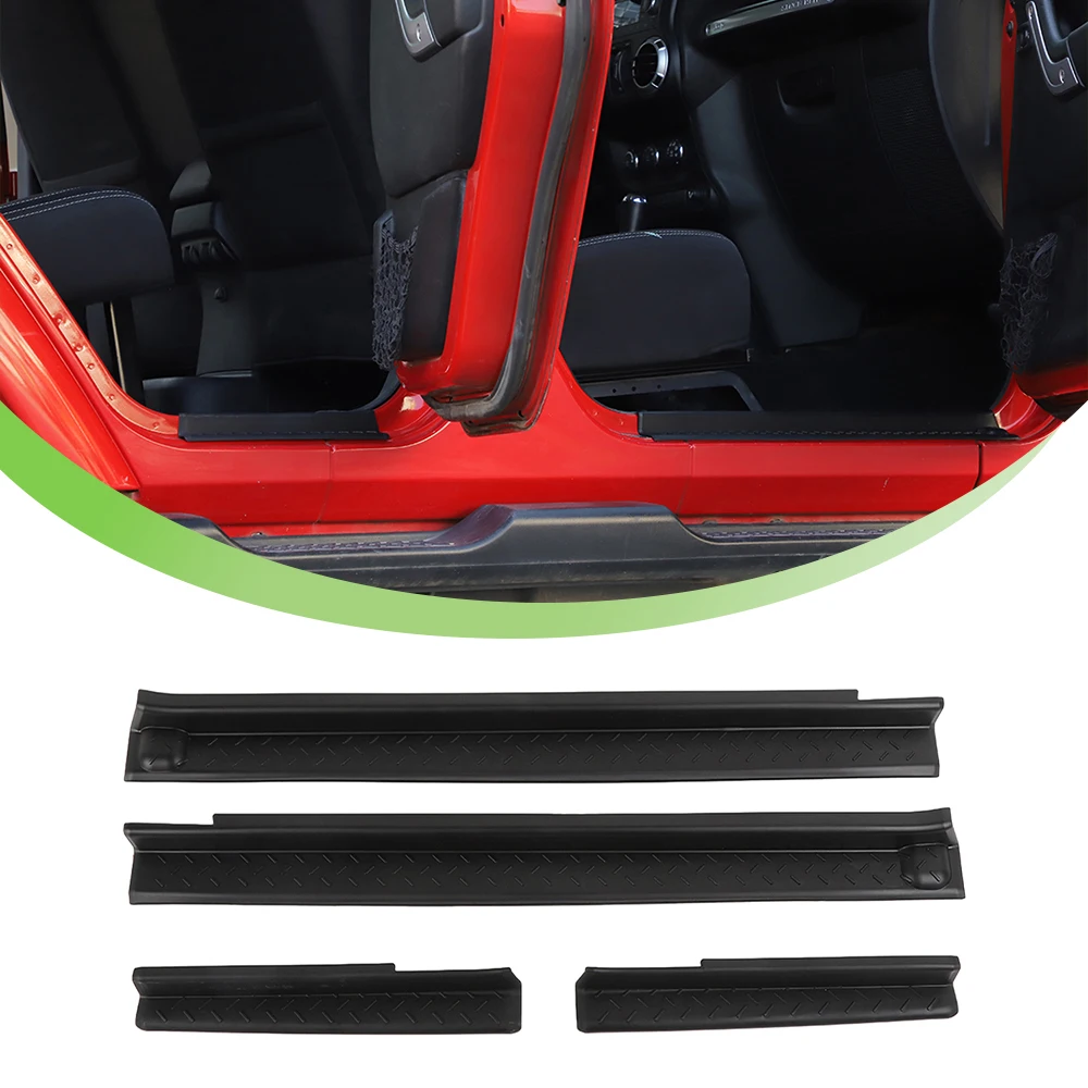 

Car Door Sill Plate Guard Protector Decoration Shield Cover for Jeep Wrangler JK JKU 2017-2017 2/4-Doors Interior Accessories
