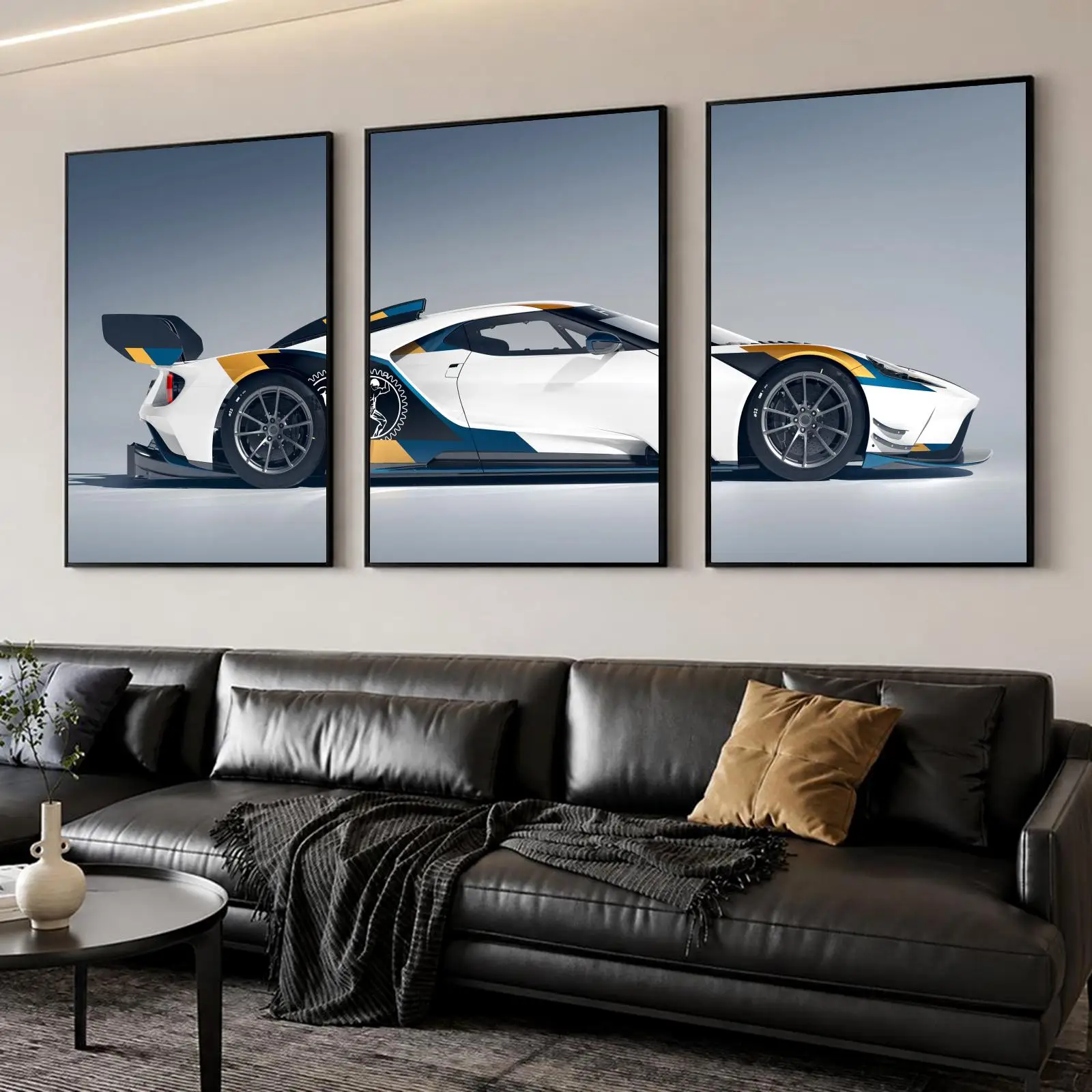 M-MK2 Classic Coupe Painting Calligraphy Canvas Poster Set Wall Art Prints for Bedroom Living Room Home Decor Art Gift