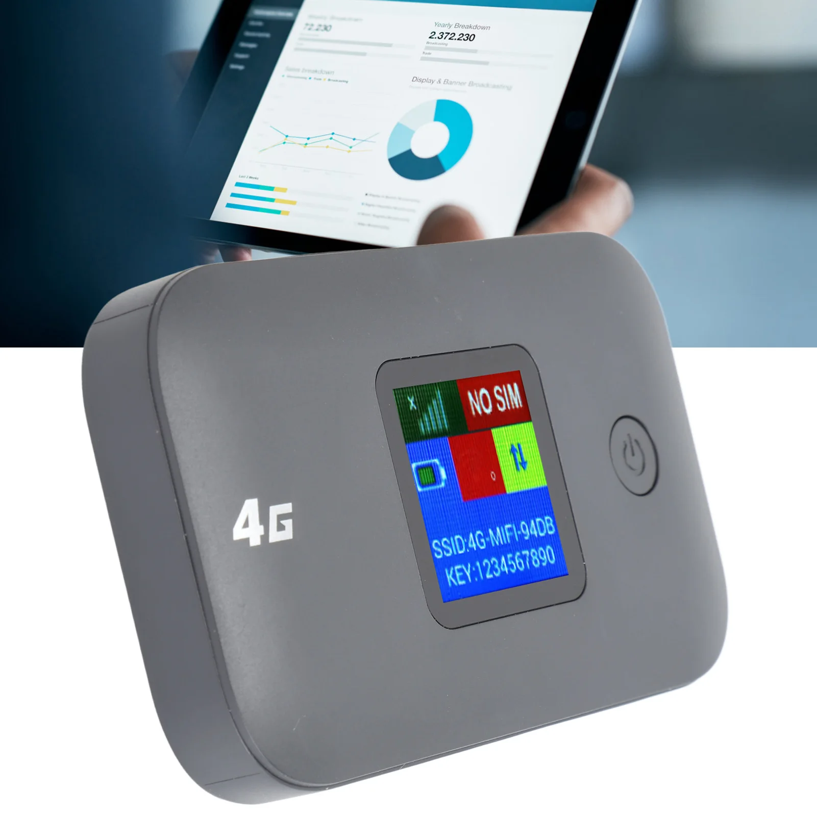 Portable 4G WiFi Plug and Play ABS WPA WPA2 Encryption Supports 10 Devices 300Mbps Stable 4G WiFi Mobile Hotspot for Computers