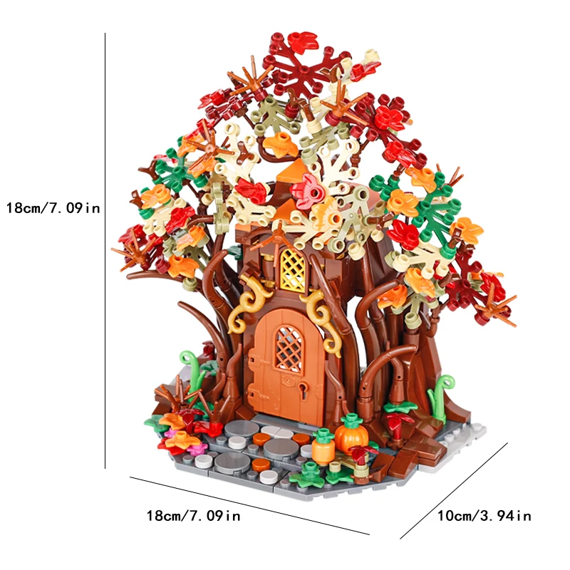 MOC Medieval Town Scene Building Blocks Notice Board Tavern Fireplace Bonfire The judgment seat Street View Brick Toy