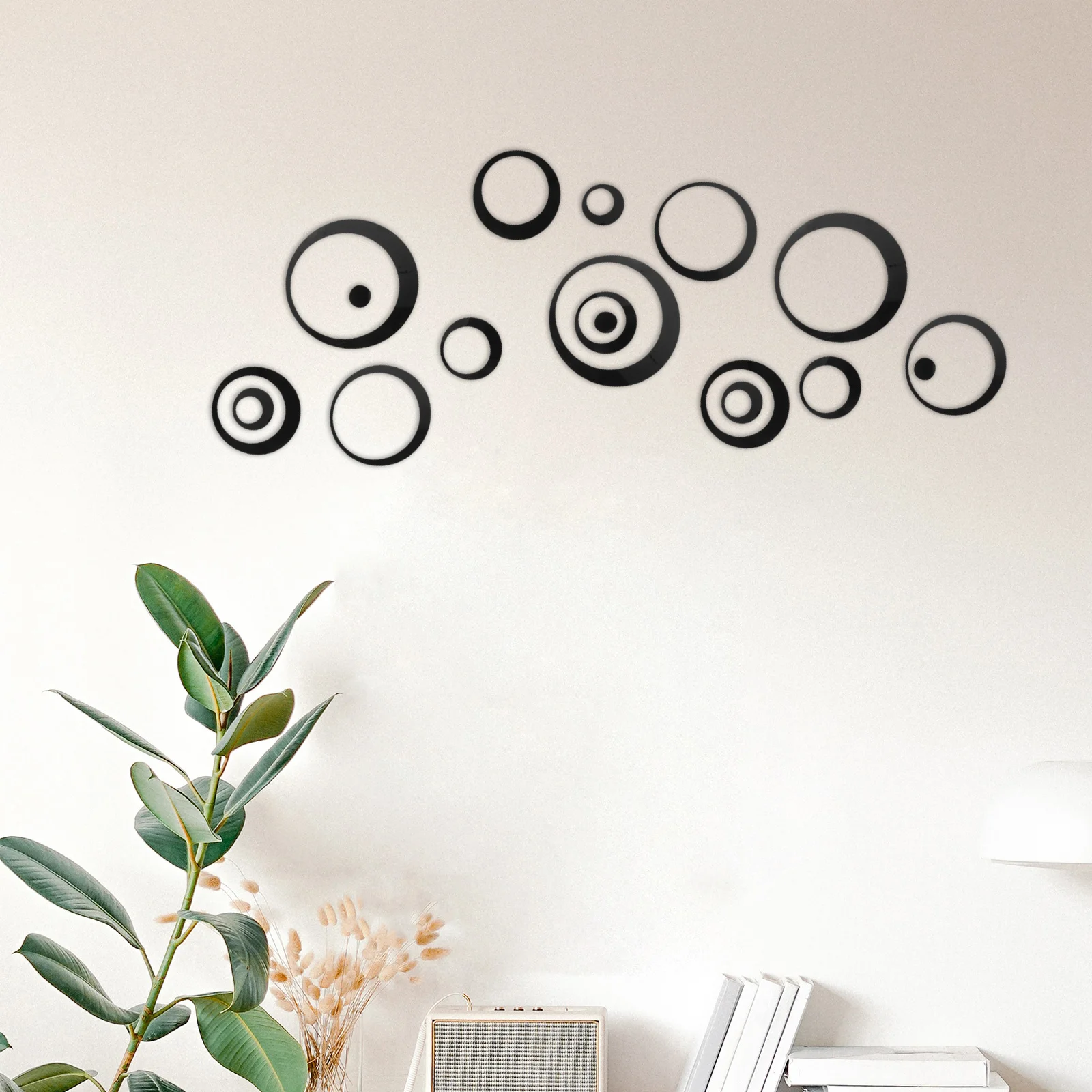 

36pcs Mirror Wall Stickers Circular 3D Reflective Decals For Home Decor Bedroom Living Room Wall Decor Peel Stick