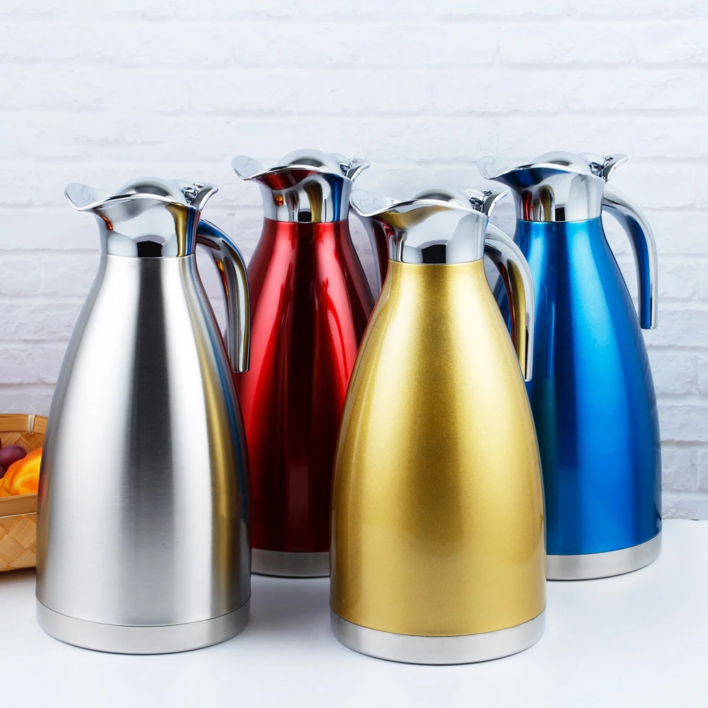 

1.5L/2L Stainless Steel Heat Preservation Pot Large Capacity Portable Heat Kettle Coffee Tea Vacuum Flasks Party Thermos Bottle