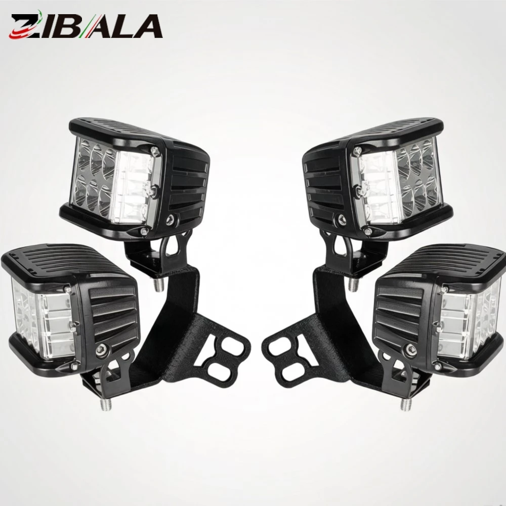 Motorcycle Dual LED Light Pod Roll Bar A Pillar Mount Brackets For Polaris RZR 800/900/1000 2008-2023 2024 RZR XP 1000 RZR900