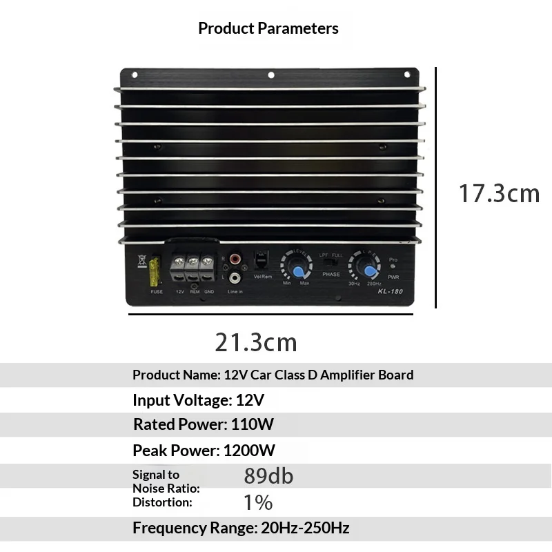 1200W Universal Car Amplifier Board Mono Car Audio Accessories Powerful Stereo Subwoofers Subwoofer Amplifier Board