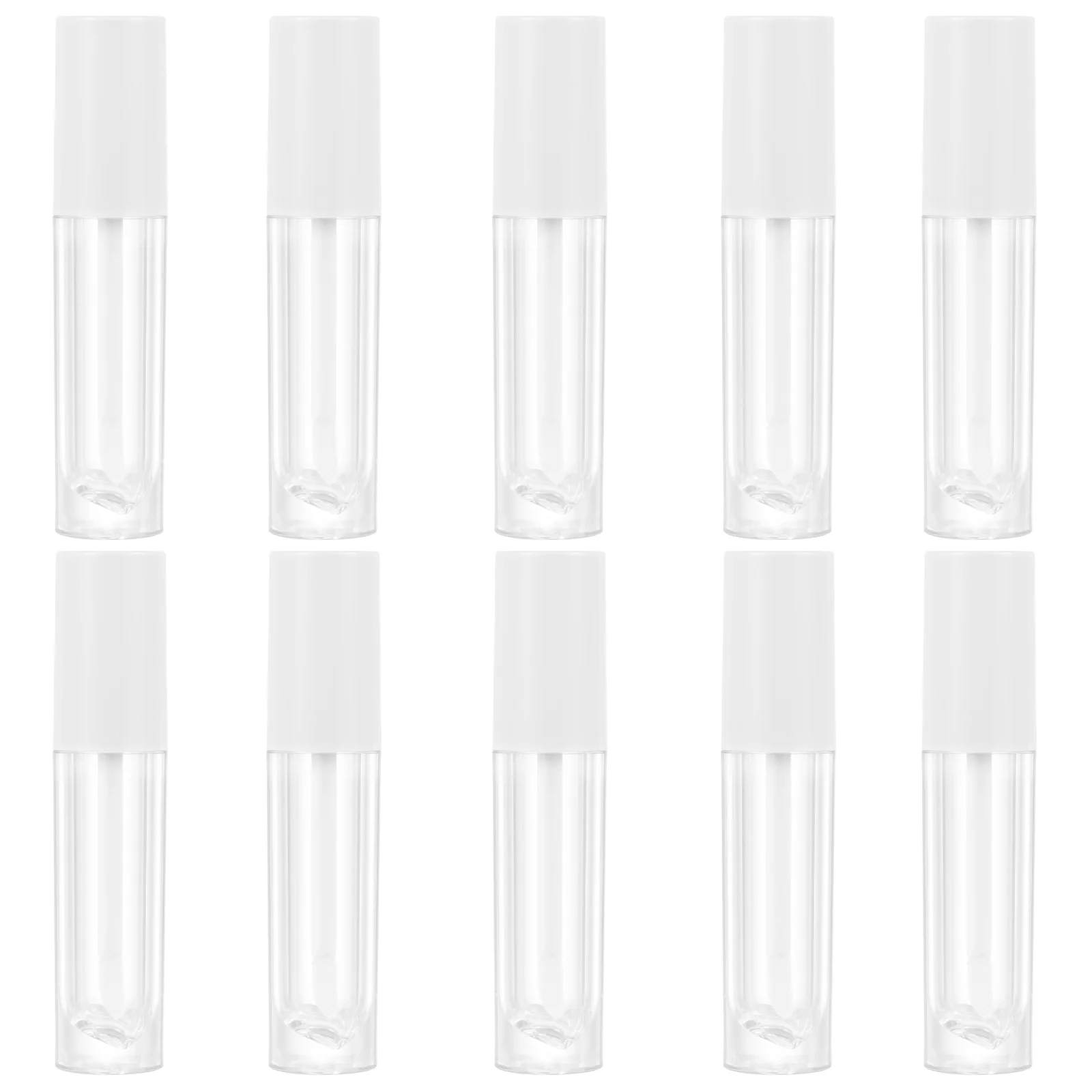 

10 Pcs Round Lip Gloss Tube Glazes Container Bottle Balm Vials Color 3ml Lipgloss