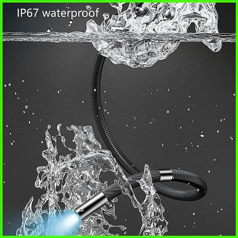 كاميرا فحص المنظار النهائي 6 مم 6 LEDS مرنة من منظار الأفعى كاميرا مقاومة للماء كاميرا Borescope