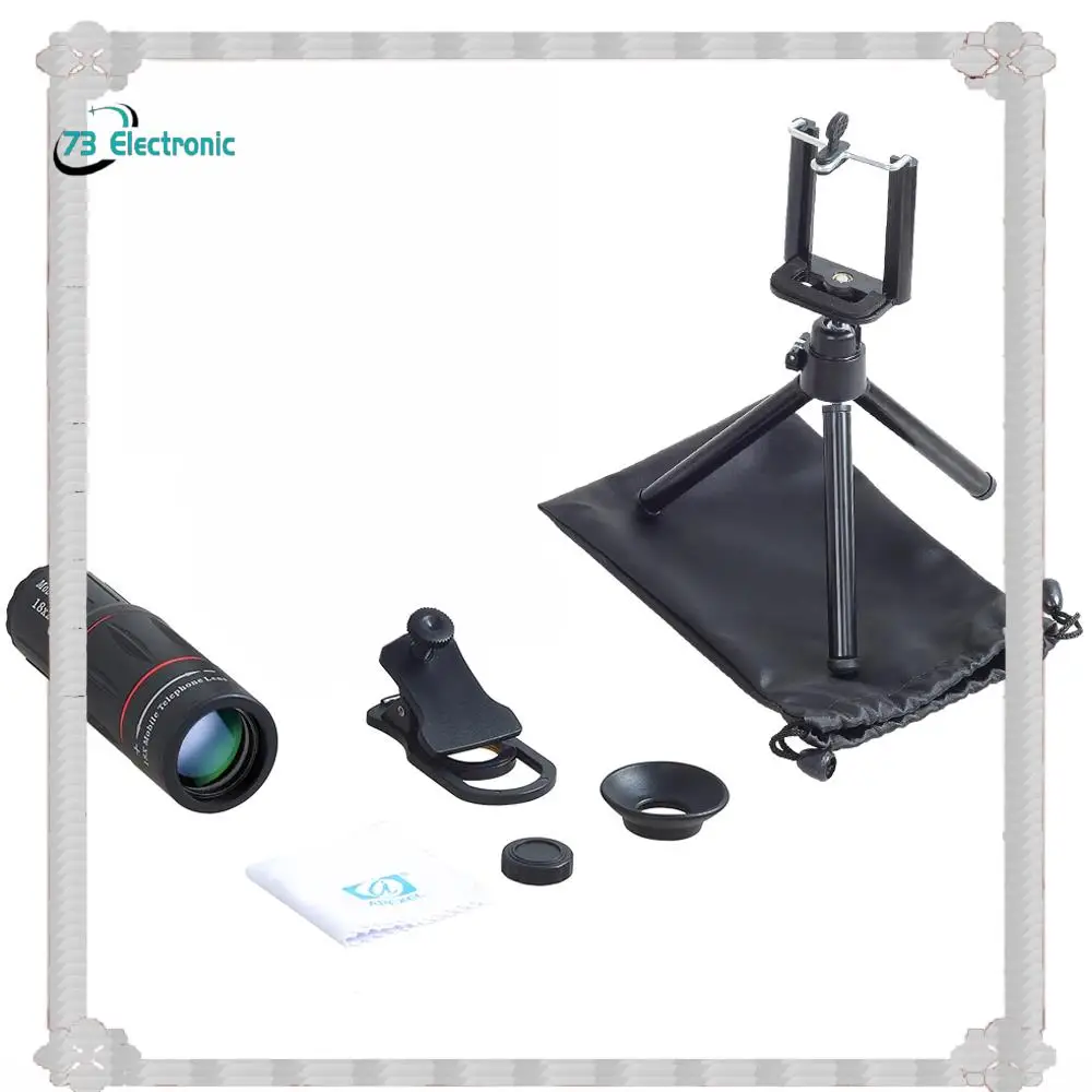 

24-Hour Delivery Apexel Universal 18X25 Monocular Zoom Hd Optical Cell Phone Lens Observing Survey 18X Telephoto Lens With Tripo