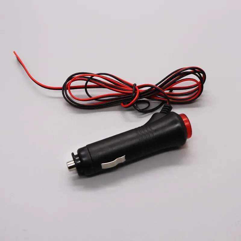 16AWG Heavy‑Duty Car Cigarette Lighter Plug Set 12V‑24V 15A Fused, LED Indicator with Bullet Terminal Replacement Cord