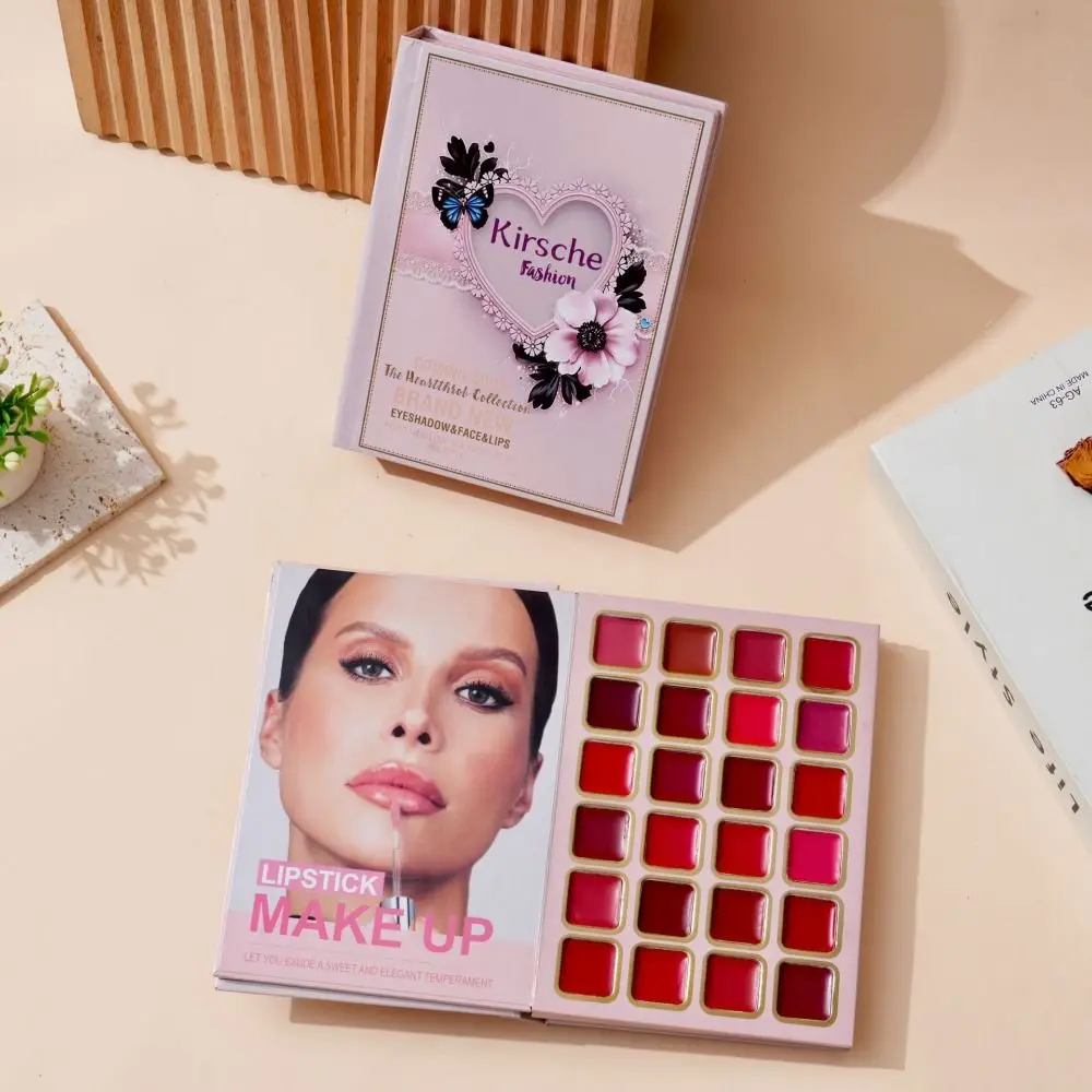 5-Layer Folding Eyeshadow Palette Portable Book Shaped Beauty Book Makeup Kit Waterproof Highlighter Palette Eye Shadow Palette