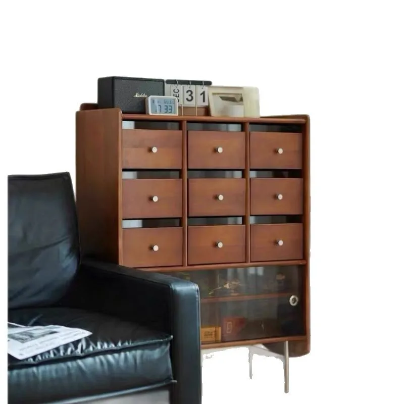 

Solid wood chest storage cabinet retro dining against the wall bookcase bedroom shelf side locker living room