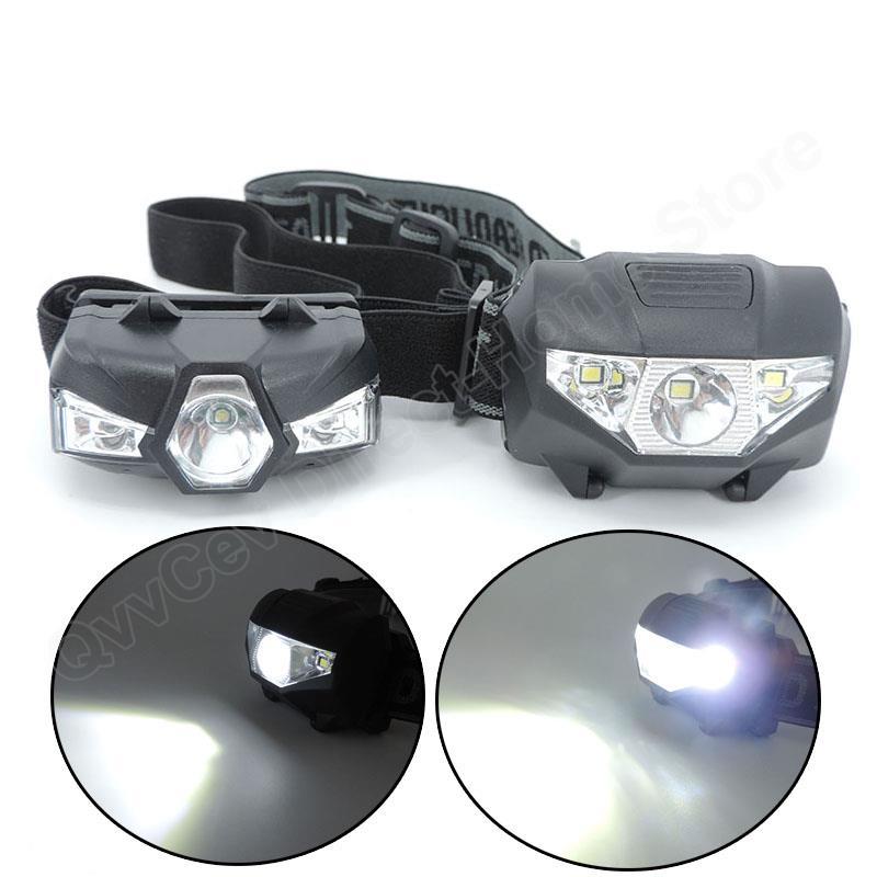  3-Led Headlamp Headlight Head Torch Light AA AAA red white bright Frontal samll flashlight Lampe hiking Camping 
