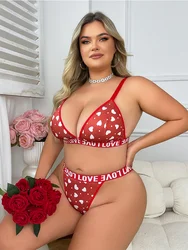 Sexy and comfortable large size bra set without underwire summer thin anti-sagging adjustable underwear set 4XL ultra-thin