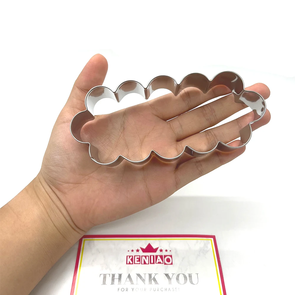 KENIAO Scalloped Edge Cookie Cutter Set - 4 PC - Biscuit Fondant Bread Sandwich Baking Mold - Stainless Steel - by J.Cookies