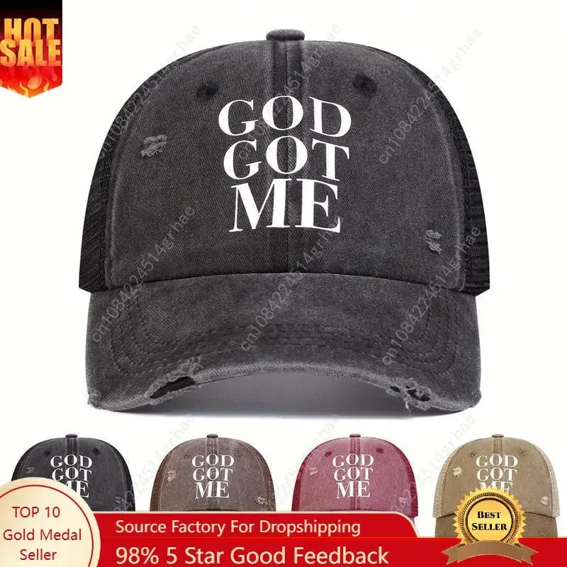 

Unisex Letter Printed Wash Baseball Cap Mesh Hat Outdoor Sport Adjustable Sunscreen Leisure Hat Spring Autumn Travel Tourism Bea