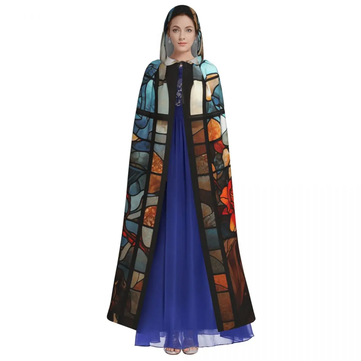 Jareth ملك العفاريت الوقاية في متاهة طويلة مقنعين عباءة الساحرة القرون الوسطى زي تأثيري كيب هالوين مصاص دماء الكبار