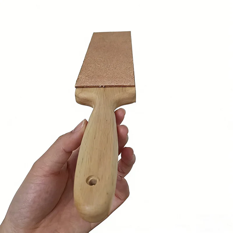 Double Side Leather Strop For Knife Sharpening Stropping Block Kit With Polishing Compound Knife Sharpening Auxiliary Tools Set