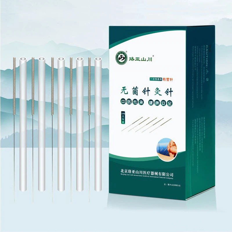 1000pieces Sterile Acupuncture Needle with Tube One Needle One Guide Tube Acupuncture Practice Disposable Beauty Needle