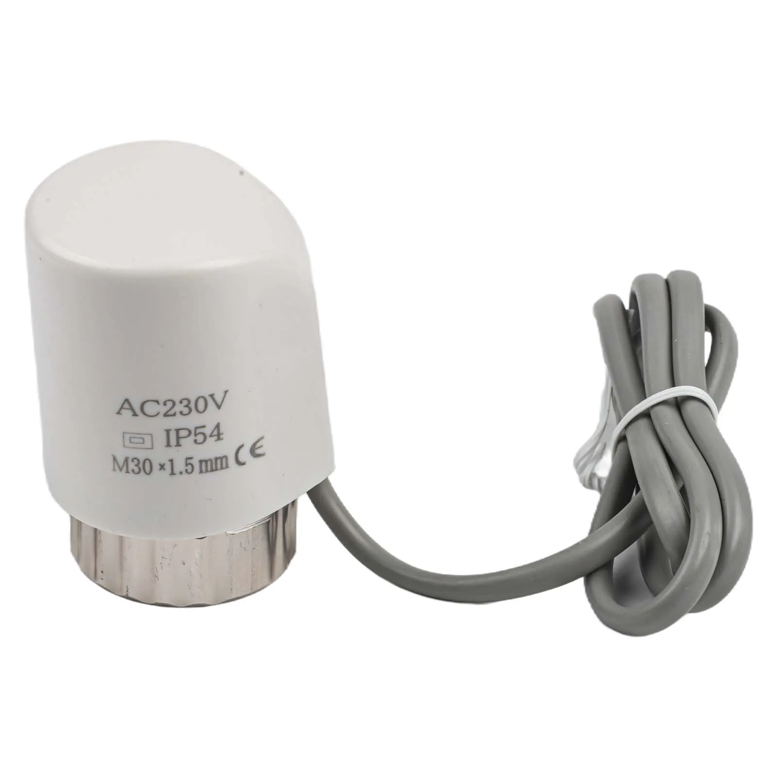 2PCS AC230V M30x1.5mm Electric Thermal Actuator White PC Material For Floor Heating Radiator Valve Temperature Control System