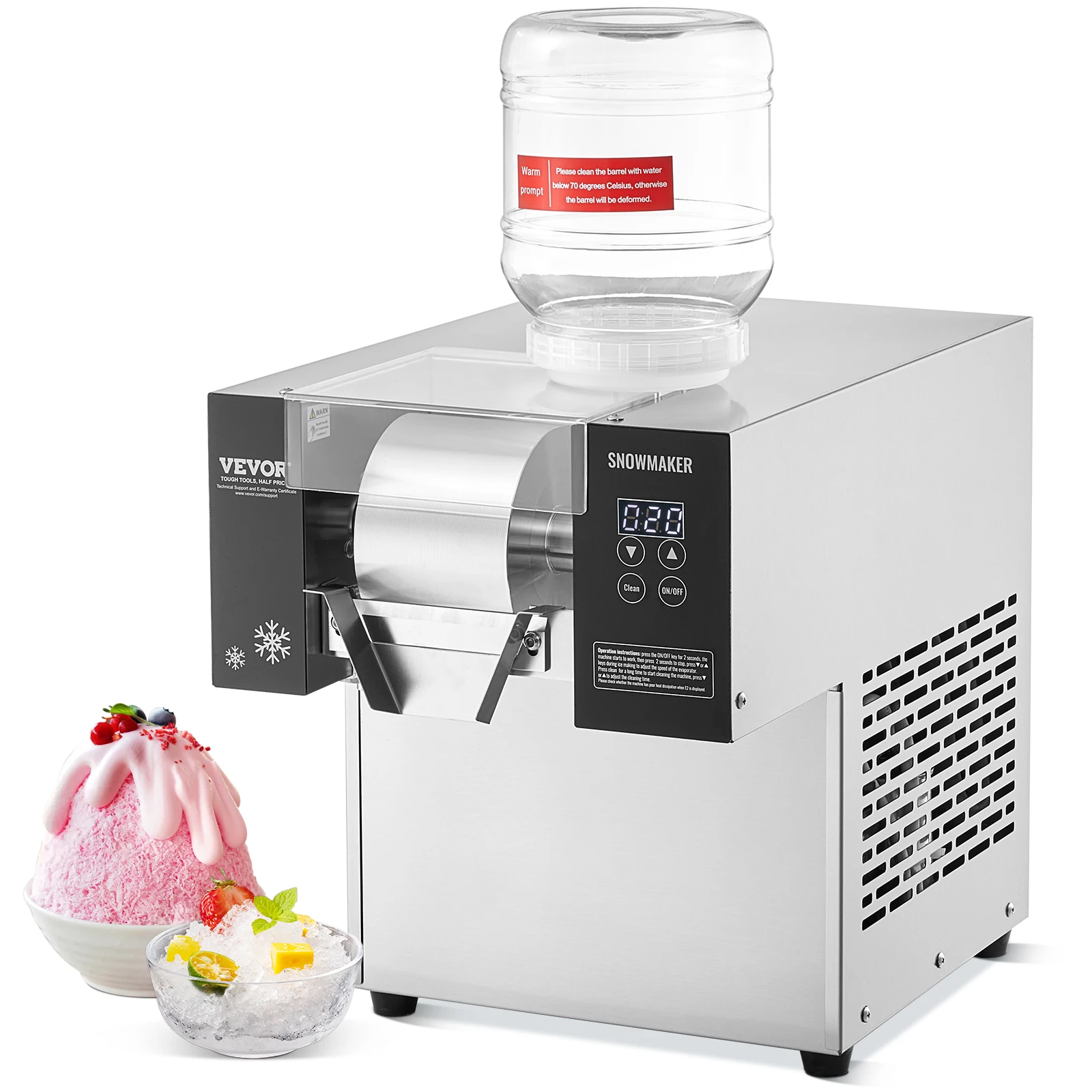 

Commercial Snowflake Ice Machine Stainless Steel Air Cooling System&Rapid Heat Dissipation for Bakery Cafe