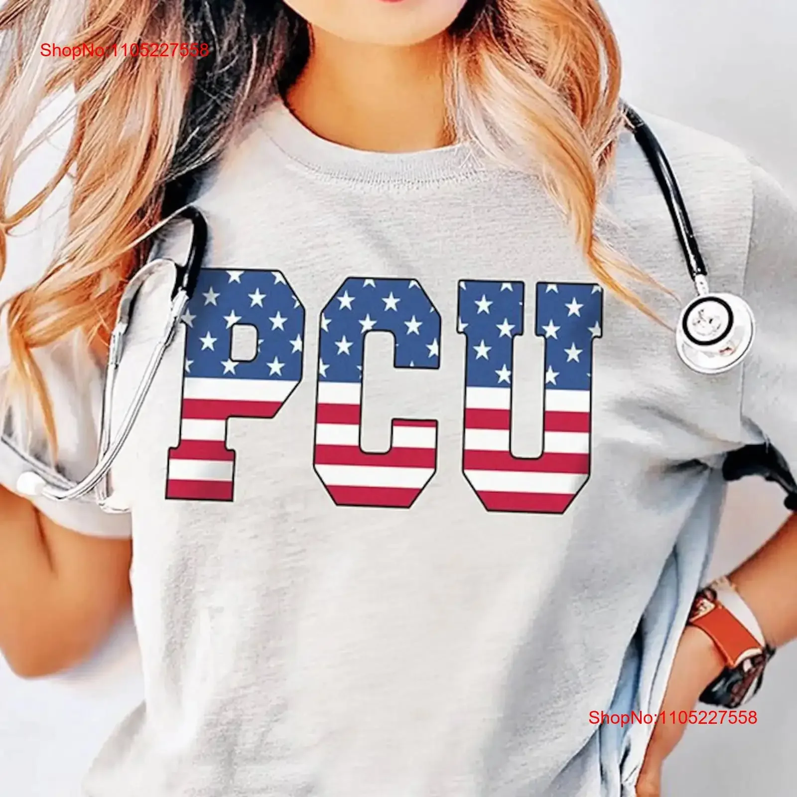 PCU Nurse 4th of July T Shirt Progressive Care Unit American Independence Day Nursing Stars Stripes Freedom Fourth vintage