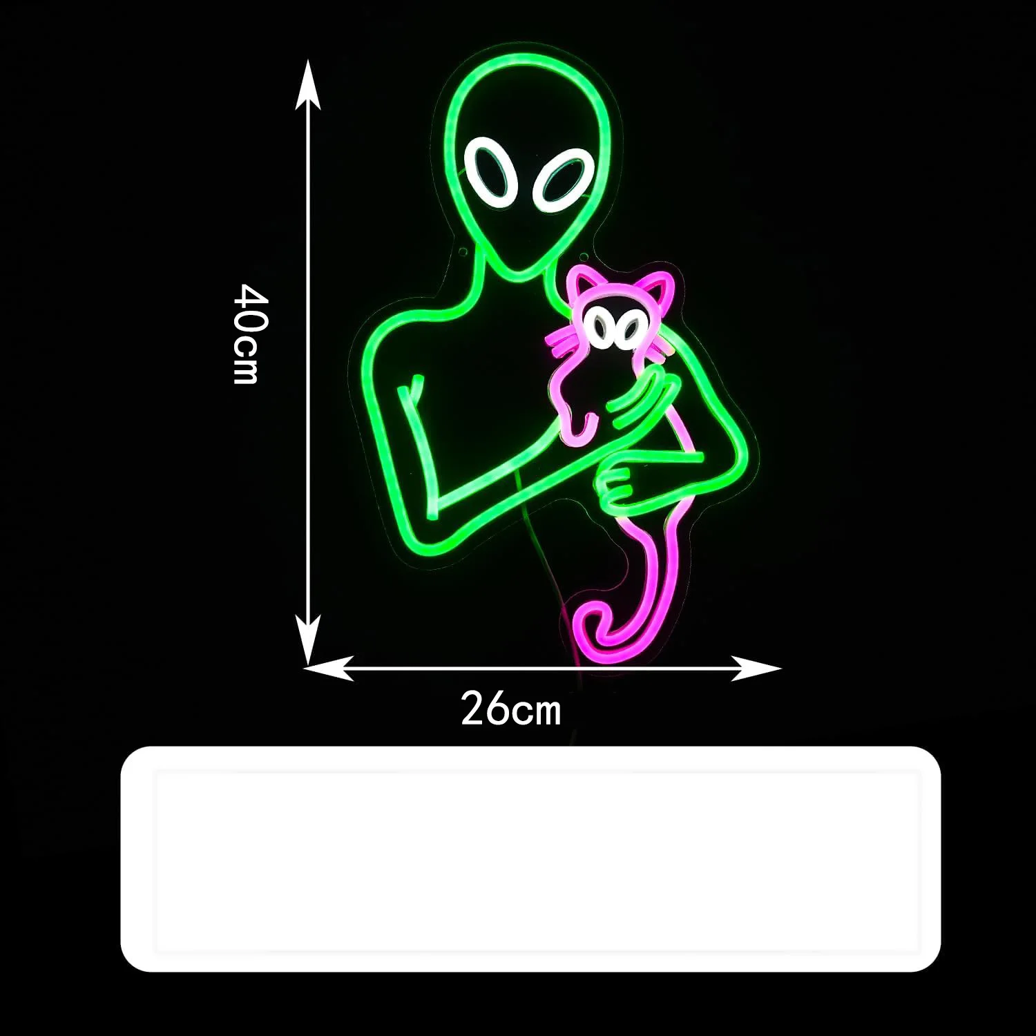 Aliens Cat Neon Sign Funny Green Aliens  LED Neon Light Sign For Art Wall Decorations Game Room Party Birthday Gifts Home Decor