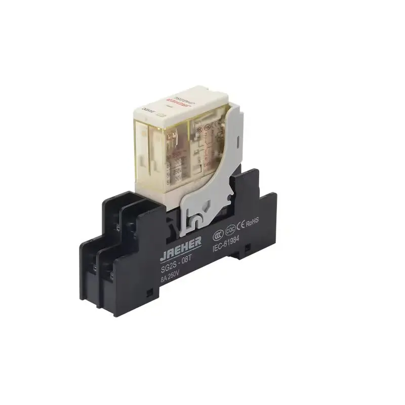 ELEWIND ORJ2SL 2 Set Intermediate Power Relay Small Electromagnetic Relay with LED Light And Built-in Diode for Electronics