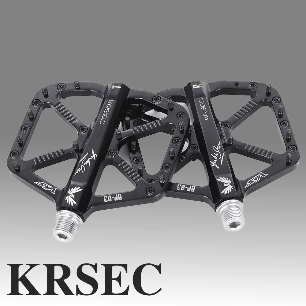 

VS BP-03 N Сверхлегкие велосипедные педали 110x105 мм KRSEC CNC 3 подшипника Нескользящий MTB BMX шоссейный велосипед из алюминиевого сплава