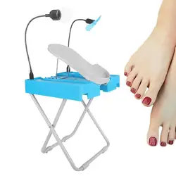 Foot Rest Pedicure Stand Adjustable Pedicure Chair Rest Stand Pedicure Helper With LED Mirror And Drying Fan Home Pedicures Tool