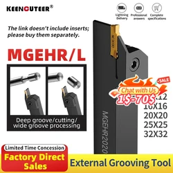 Full Series Grooving Tool Holder MGEHR1212 MGEHR1616 MGEHR2020 MGEHR2525 Slotting Turning Tool for Carbide Grooving Insert MGMN