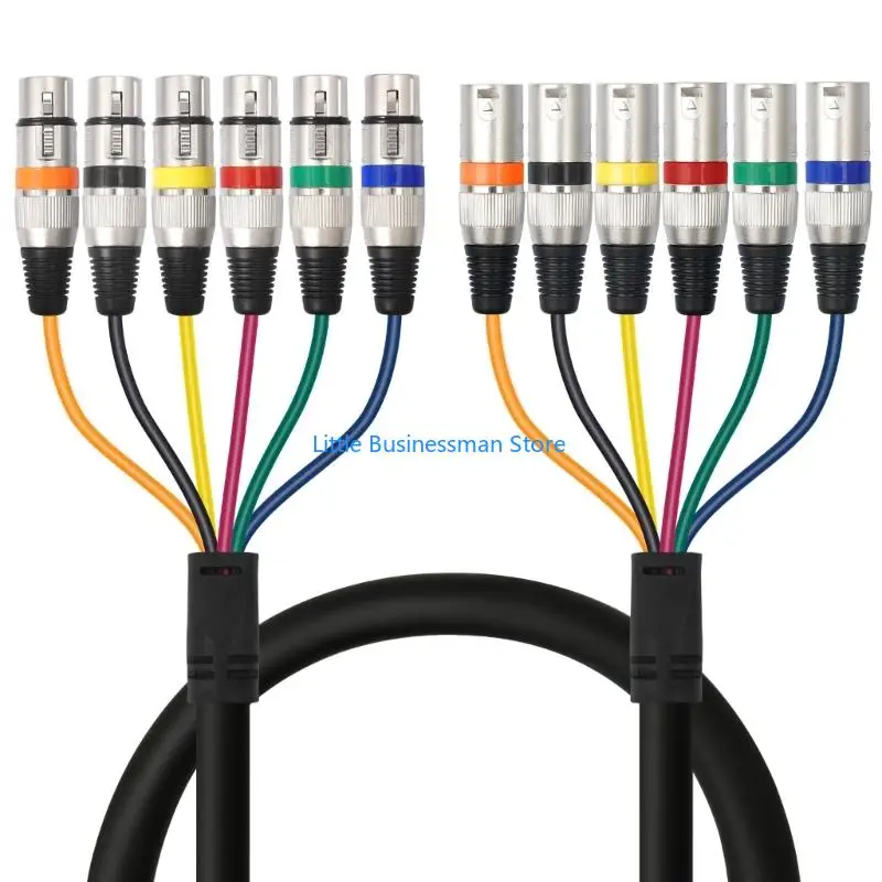 Tinned-Wire XLR Snake Cable with Six Balanced Lines for Studio Use M76A