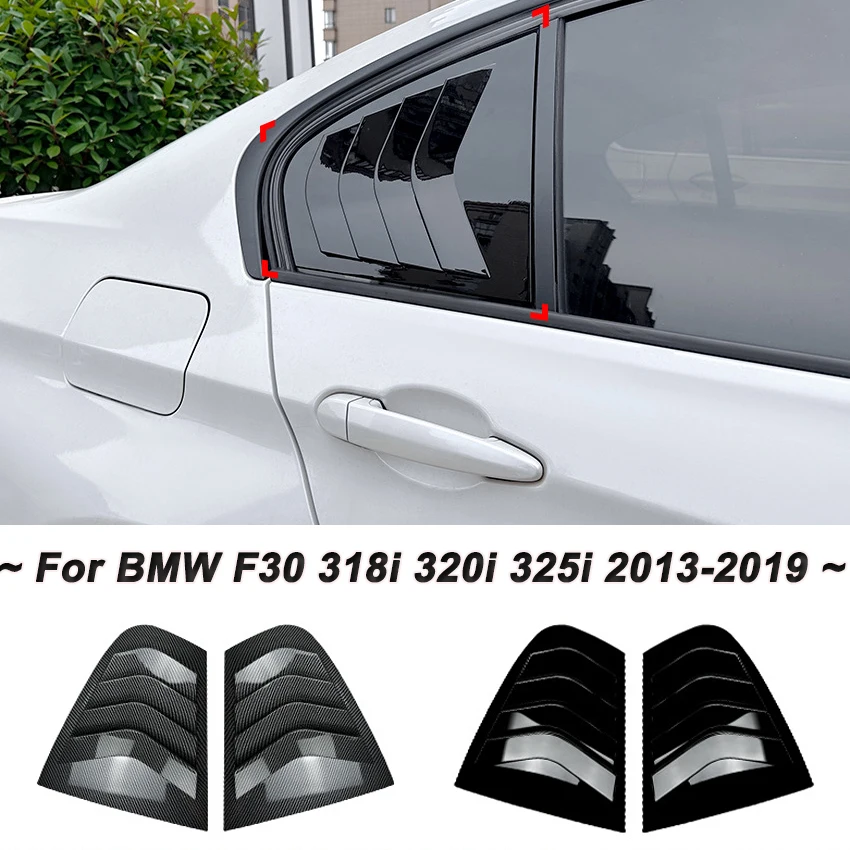 

For BMW 3 Series F30 318i 320i 325i 2013-2019 ABS Car Rear Window Shutter Cover Trim Window Louver Side Vent Trim Accessories